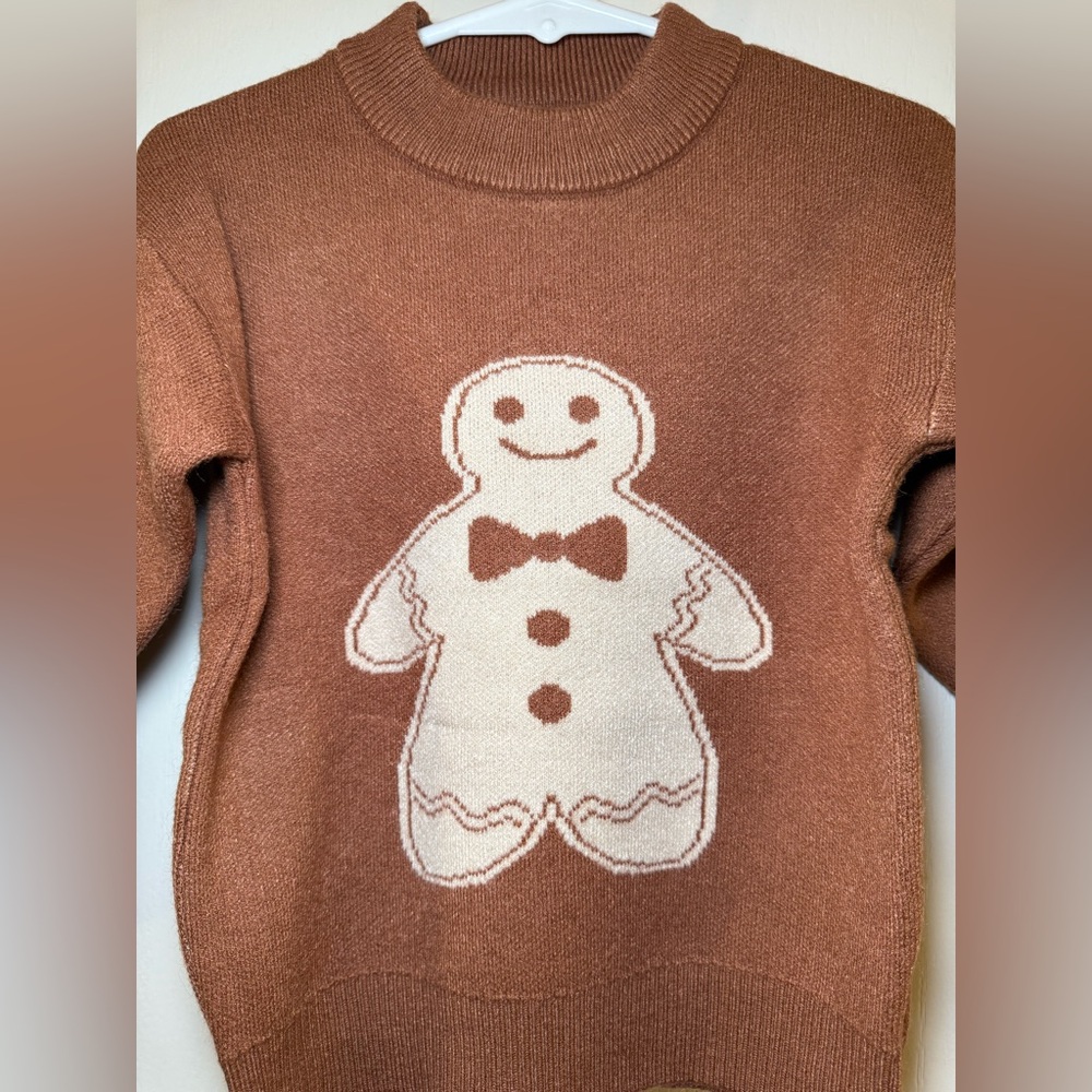 Tullabee Gingerbread Man Sweater NWT
